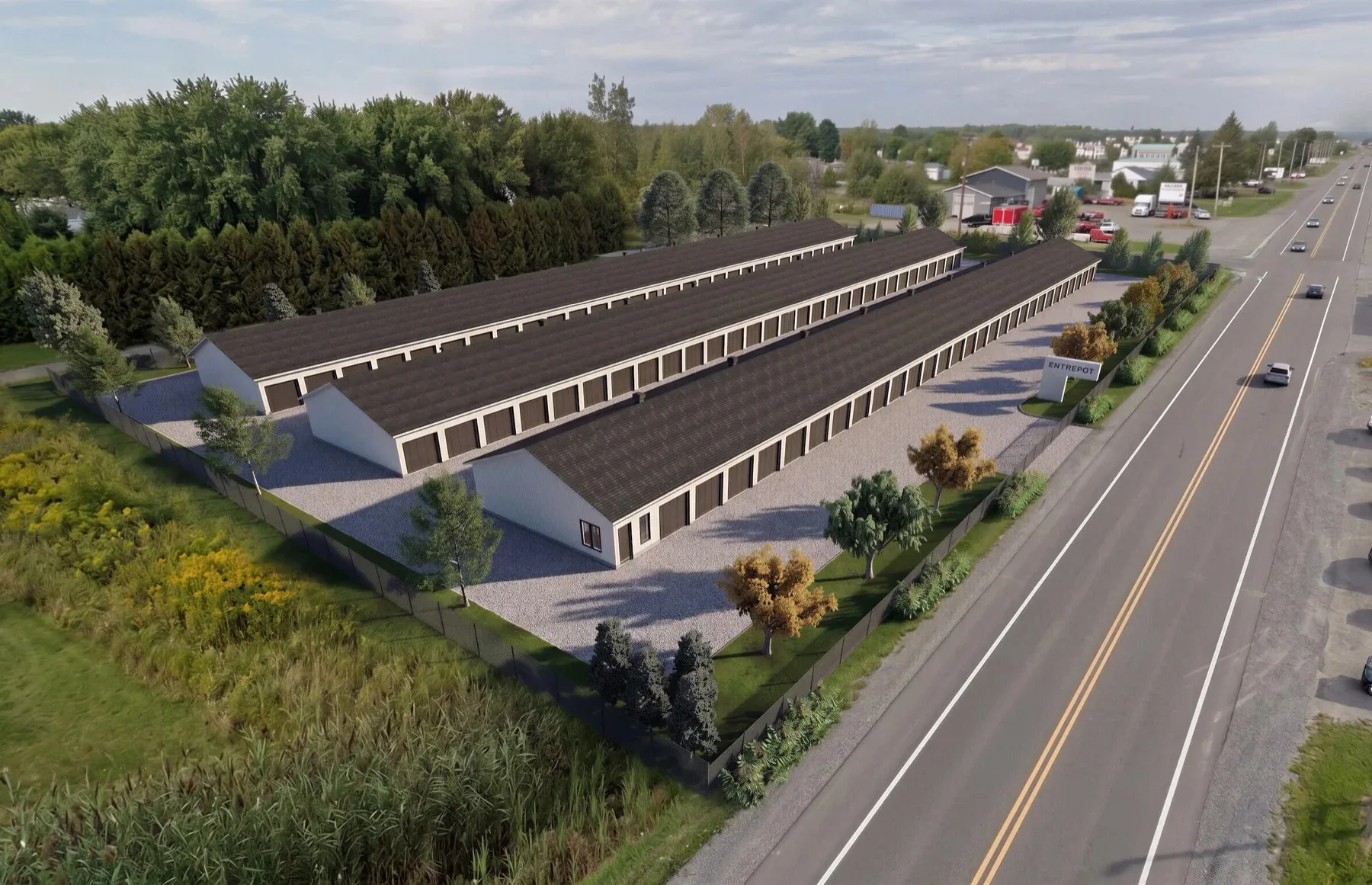 Vue aérienne du site Espace Granby